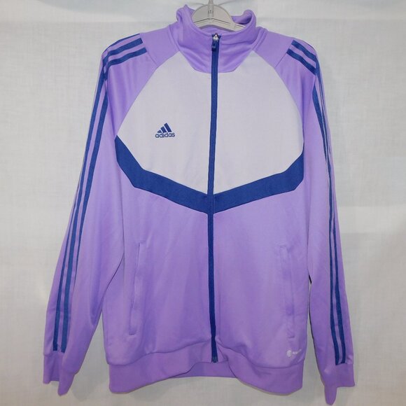 Adidas Mens M Tiro Full Zip Track Jacket Two Tone Purple Violet Fusion - Picture 1 of 11